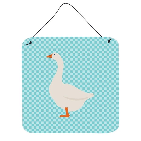 Micasa Embden Goose Blue Check Wall or Door Hanging Prints6 x 6 in. MI234184